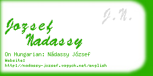 jozsef nadassy business card
