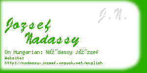 jozsef nadassy business card